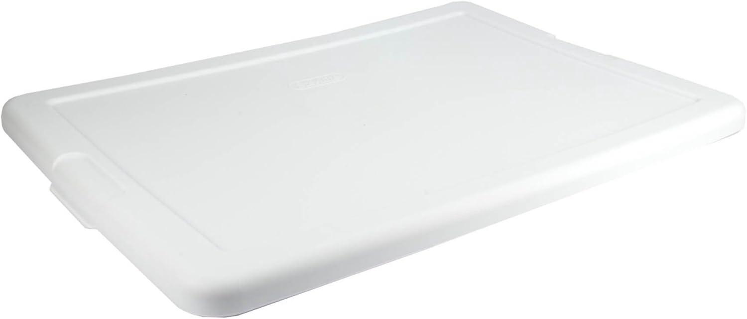 Sterilite 28 Quart Clear Bin Storage Box Tote Container w/ White Lid