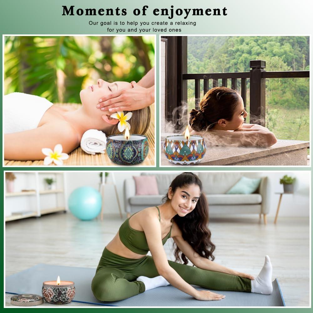 Scented Candles Gift Set, 12 Pack Aromatherapy Candles for Women, Candles for Home Scented, 300H Long Burning, Soy Wax Candle Set, Gifts for Mom Women SPA Birthday Anniversary Stocking Stuffers