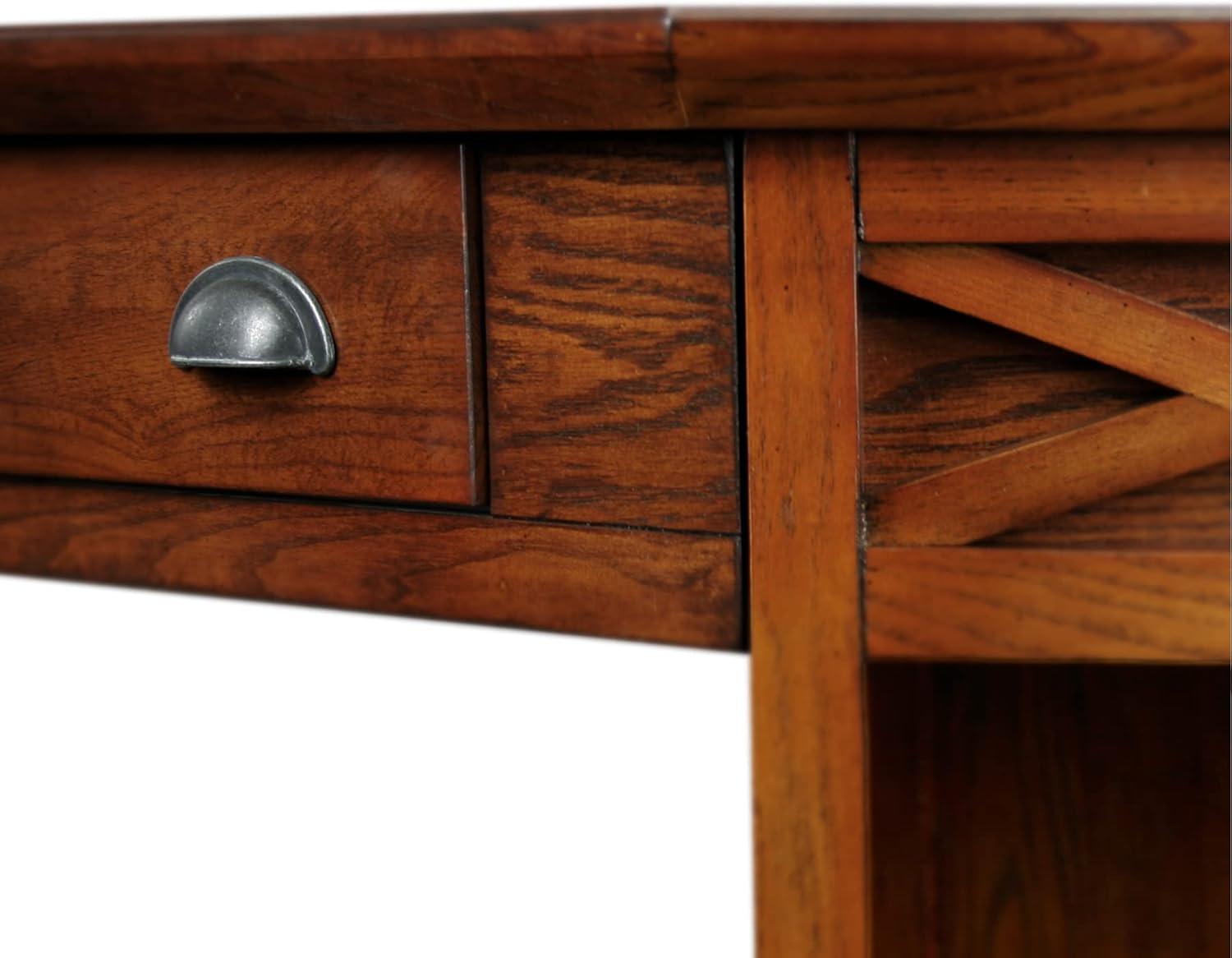 Leick Furniture Corner Computer Desk in Oak