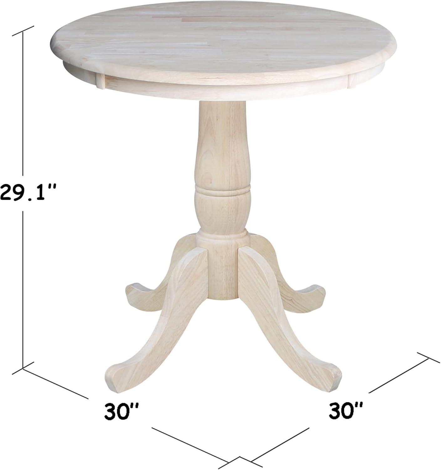 30" Round Top Pedestal Dining Table - International Concepts