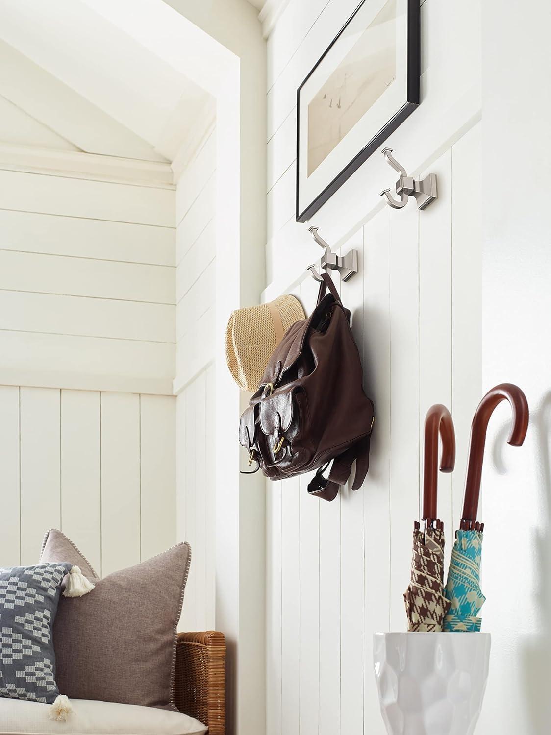 Amerock Mulholland Brushed Nickel Single Prong Robe Hook