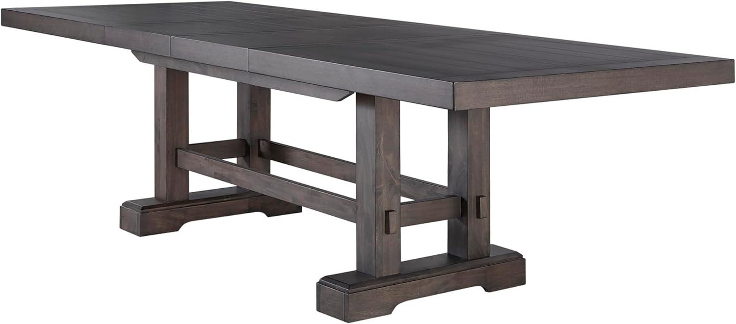 9pc Napa Dining Set Dusky Cedar - Steve Silver Co.: Farmhouse Style, Double Pedestal, Upholstered Chairs