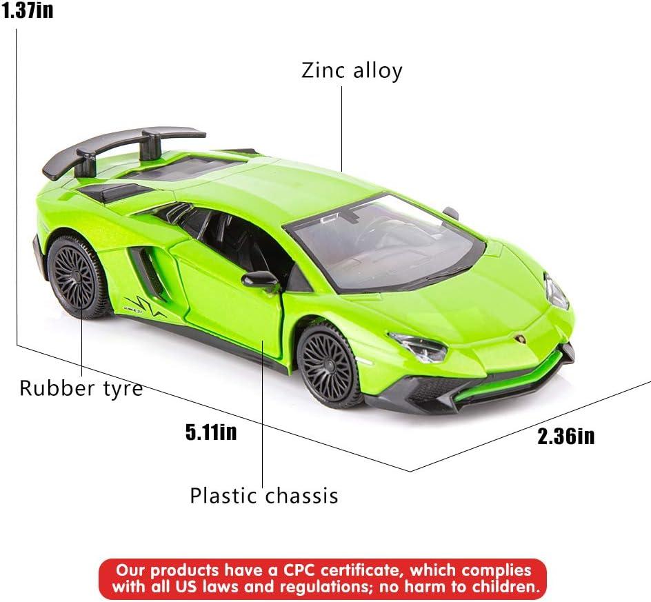 TGRCM-CZ 1/36 Scale Aventador LP700-4 Casting Car Model, Zinc Alloy Toy Car for Kids, Pull Back Vehicles Toy Car for Toddlers Kids Boys Girls Gift