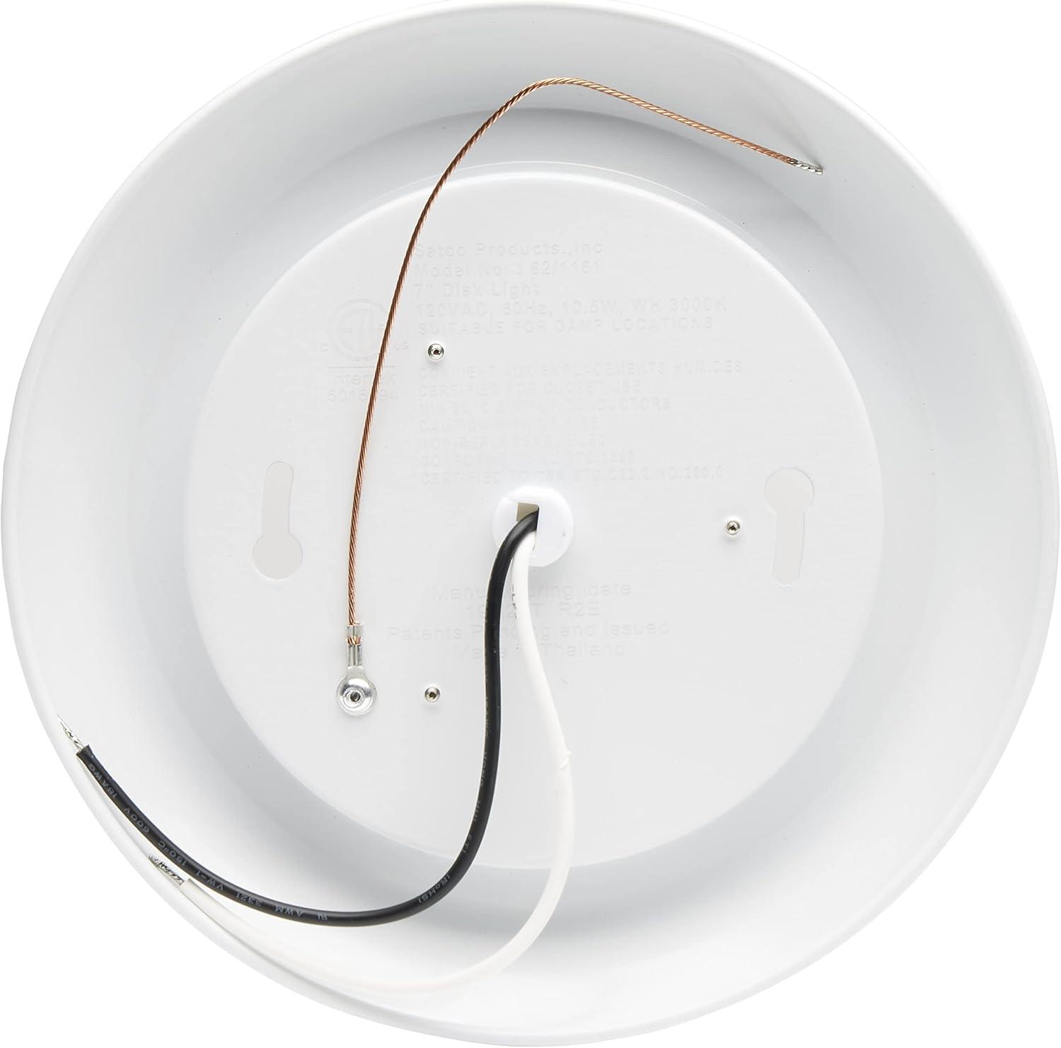 White Circular LED Flush Mount Light for Indoor/Outdoor Use