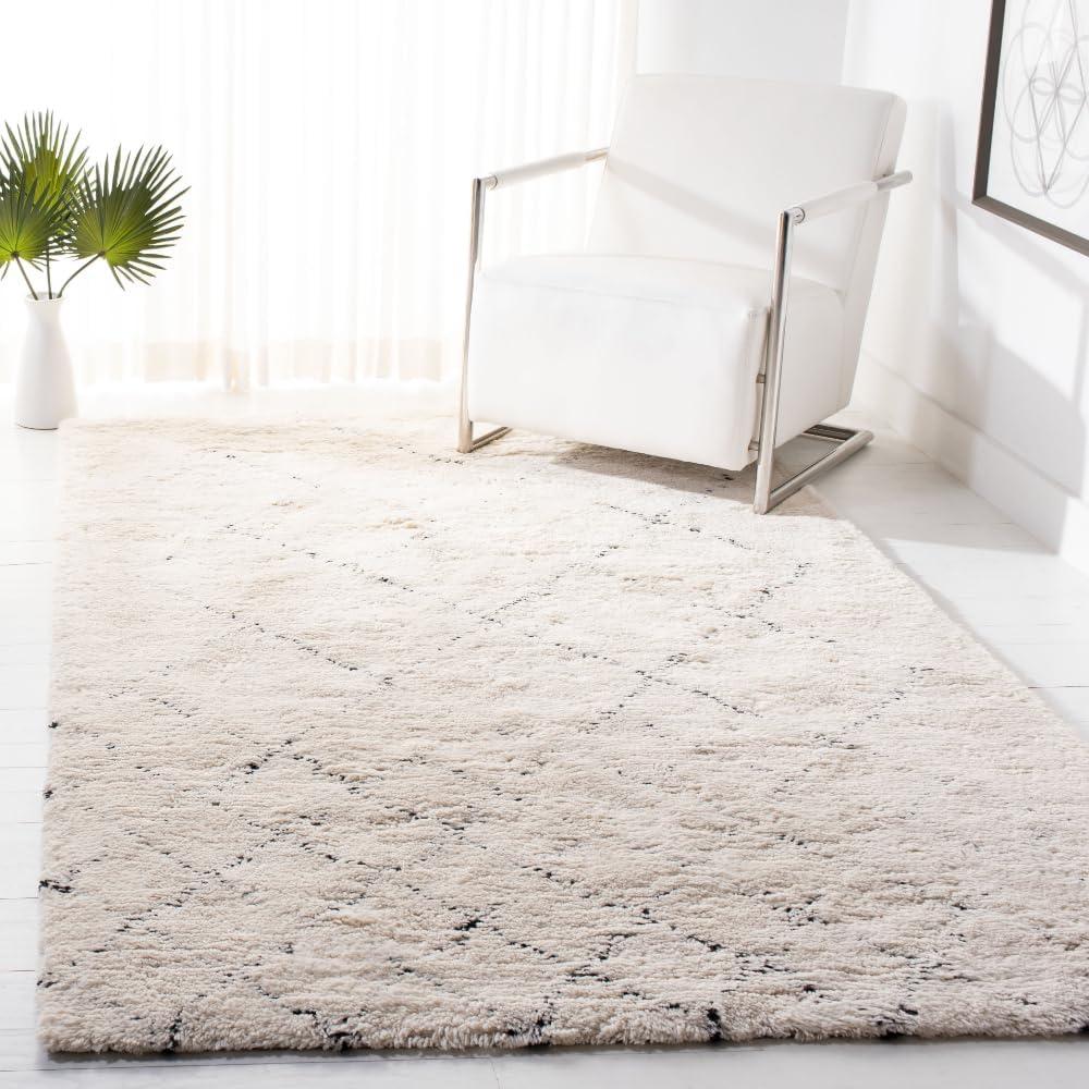 Casablanca CSB914 Hand Tufted Area Rug - Ivory/Black - 4'x6' - Safavieh.