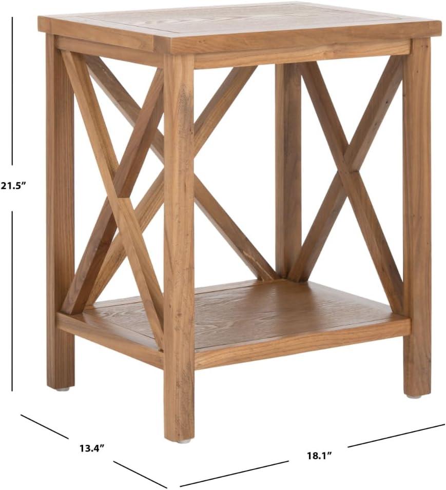 Candace End Table - Oak - Safavieh.