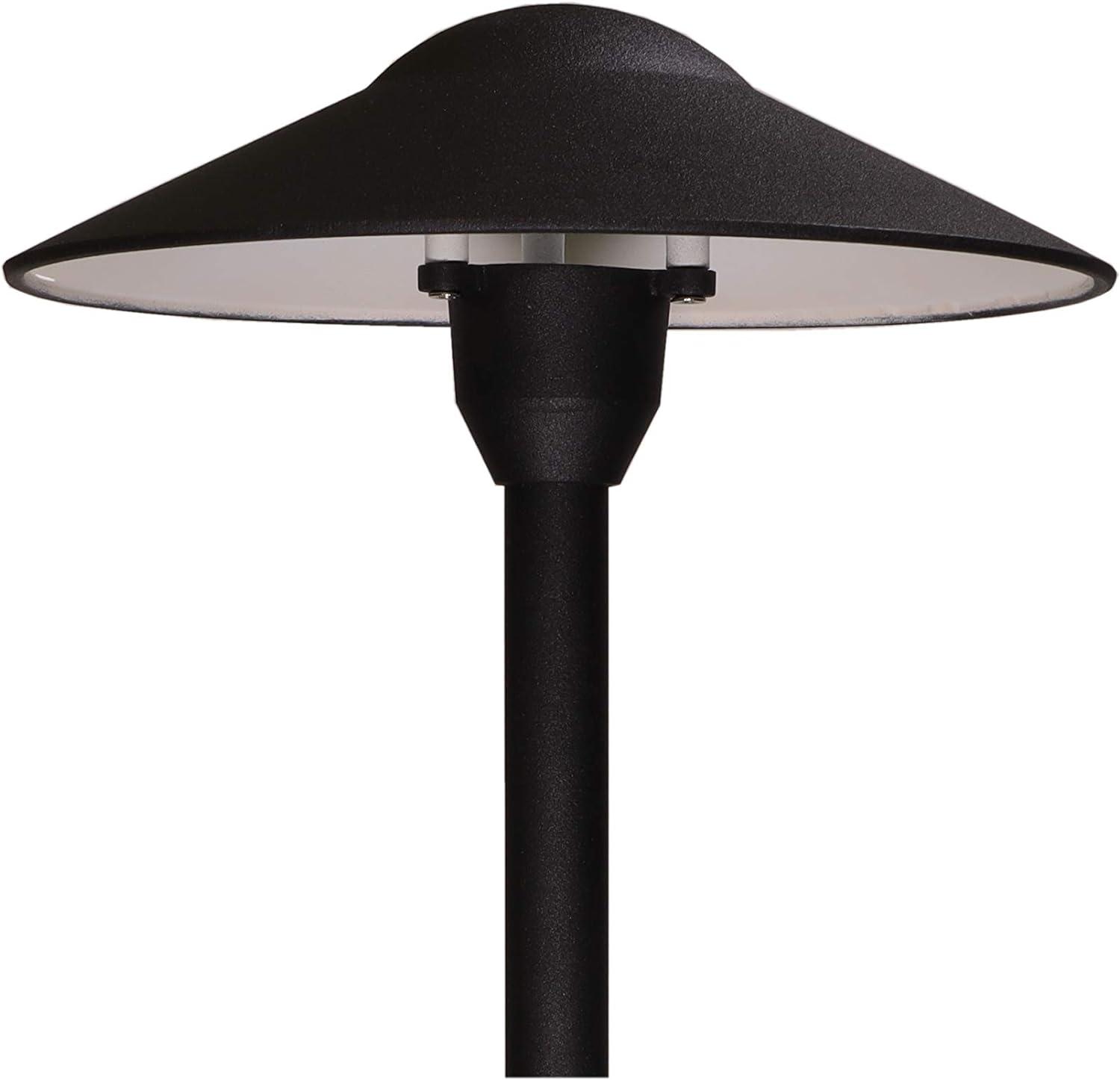 Black Cast Aluminum Low Voltage Mushroom Pathway Light