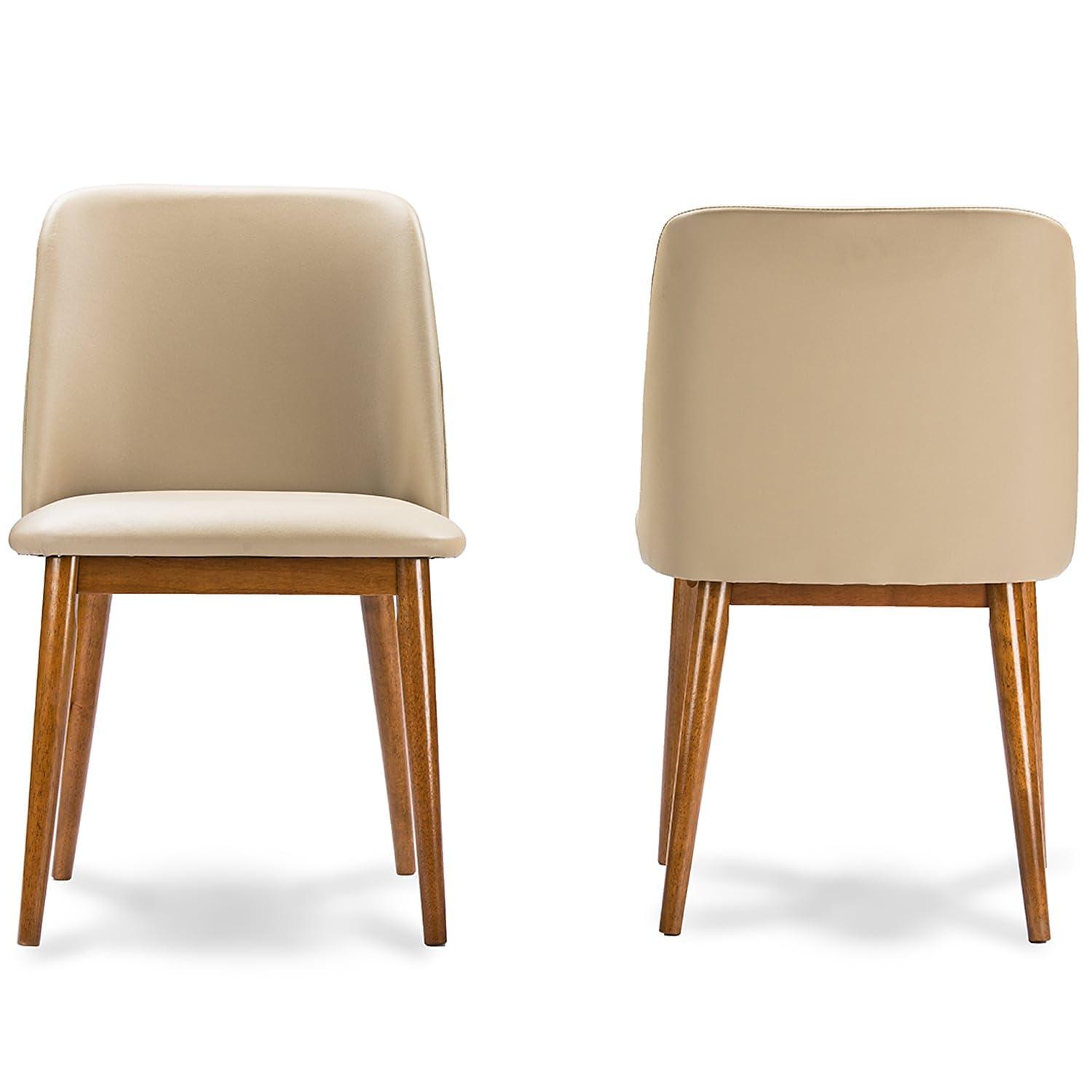 George Oliver Hartlepool 18'' H Faux Leather Upholstered Side Chair (Set of 2)