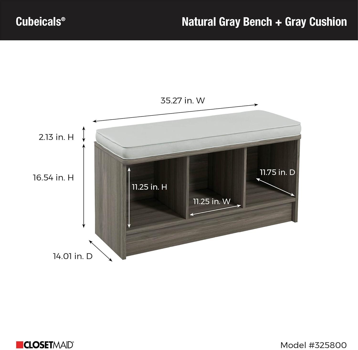 Cubeicals 3 Pair Shoe Storage Bench