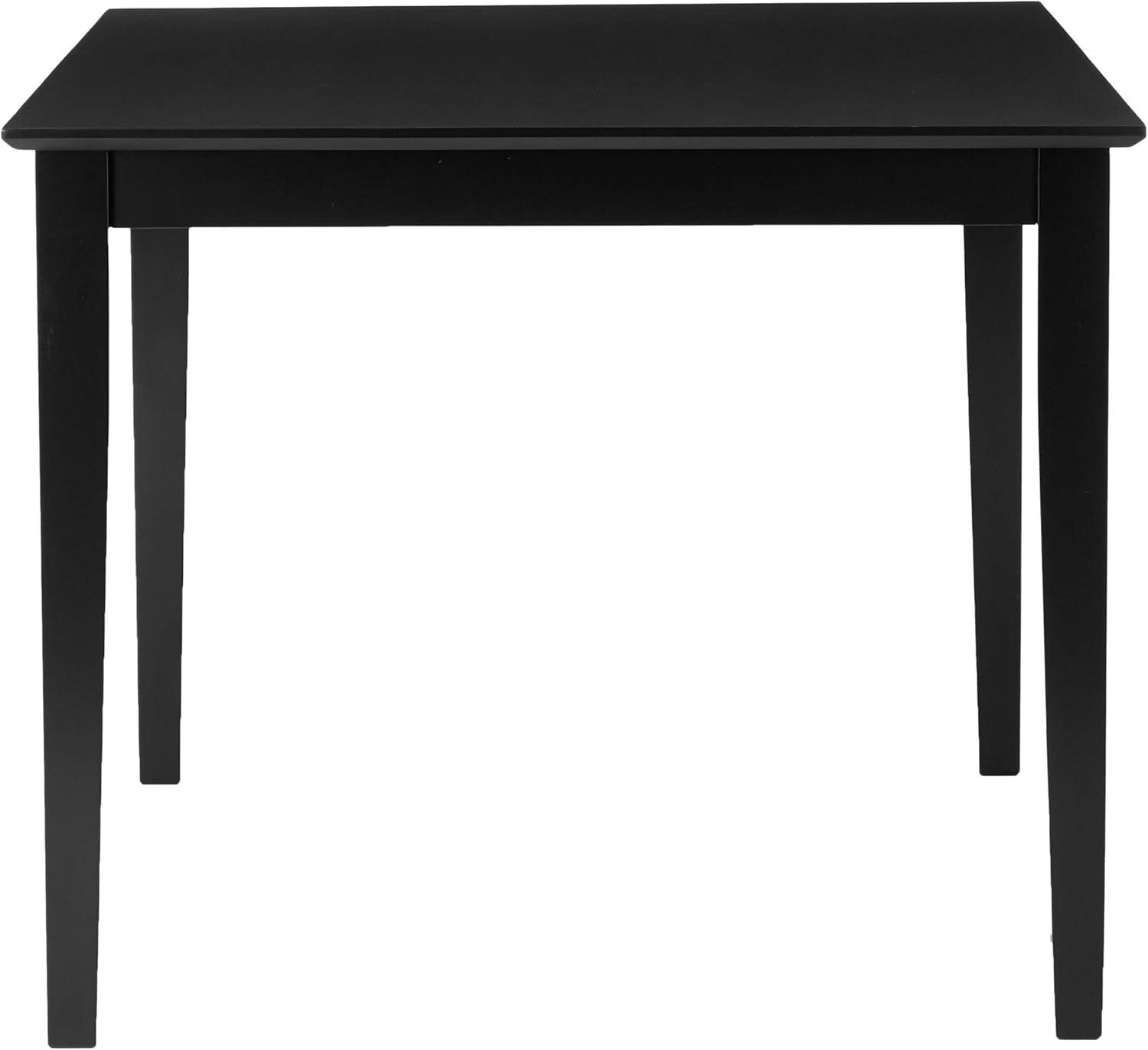 Elegant Transitional Solid Wood Dining Table with Shaker Legs - Black