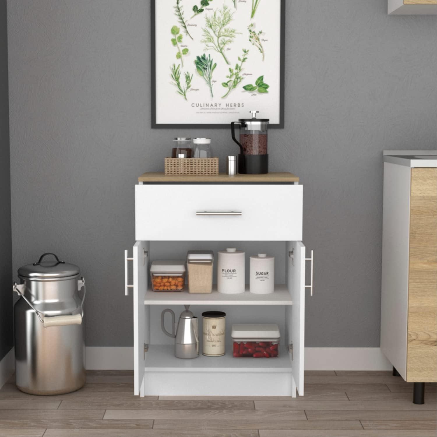 Latitude Run® Barbados Pantry Cabinet, One Drawer, Two Interior Shelves
