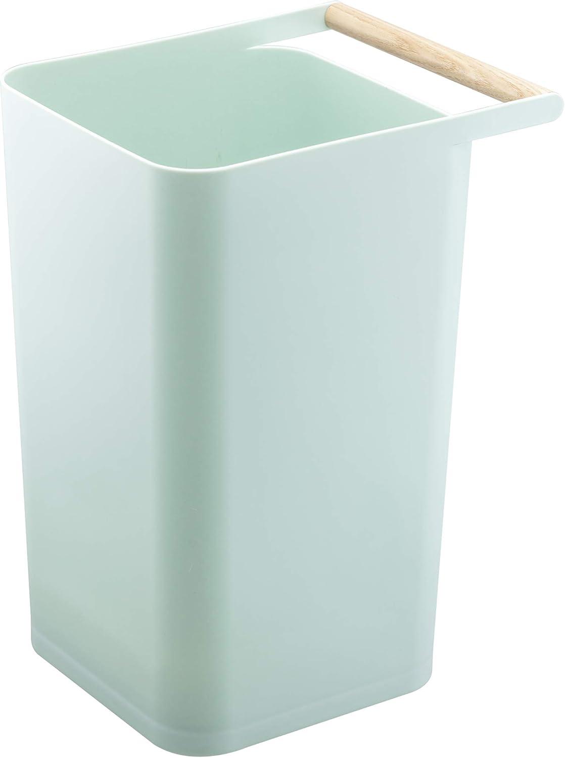 Como Yamazaki Home Slim Square Trash Can Garbage Waste Basket For Bathroom or Kitchen, 2.5 gallons