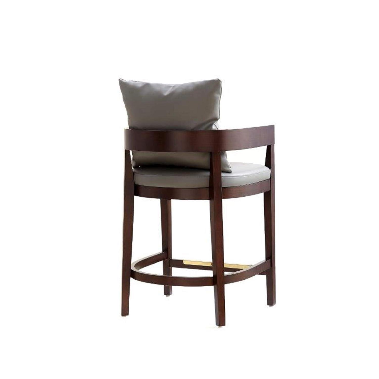 Ritz Beech Wood Counter Height Barstool Gray - Manhattan Comfort