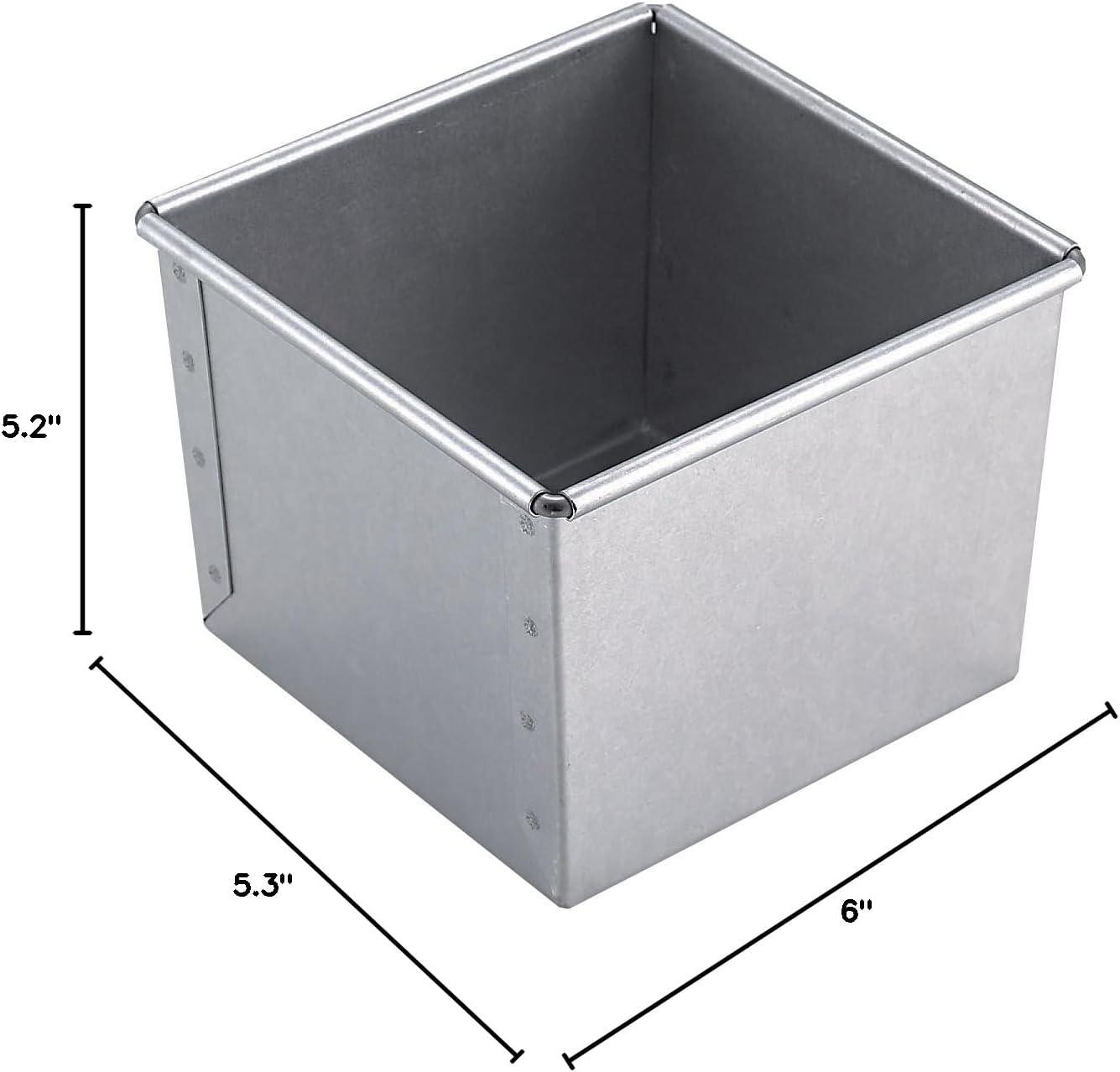 Steel Square Bread Mold with Sliding Lid