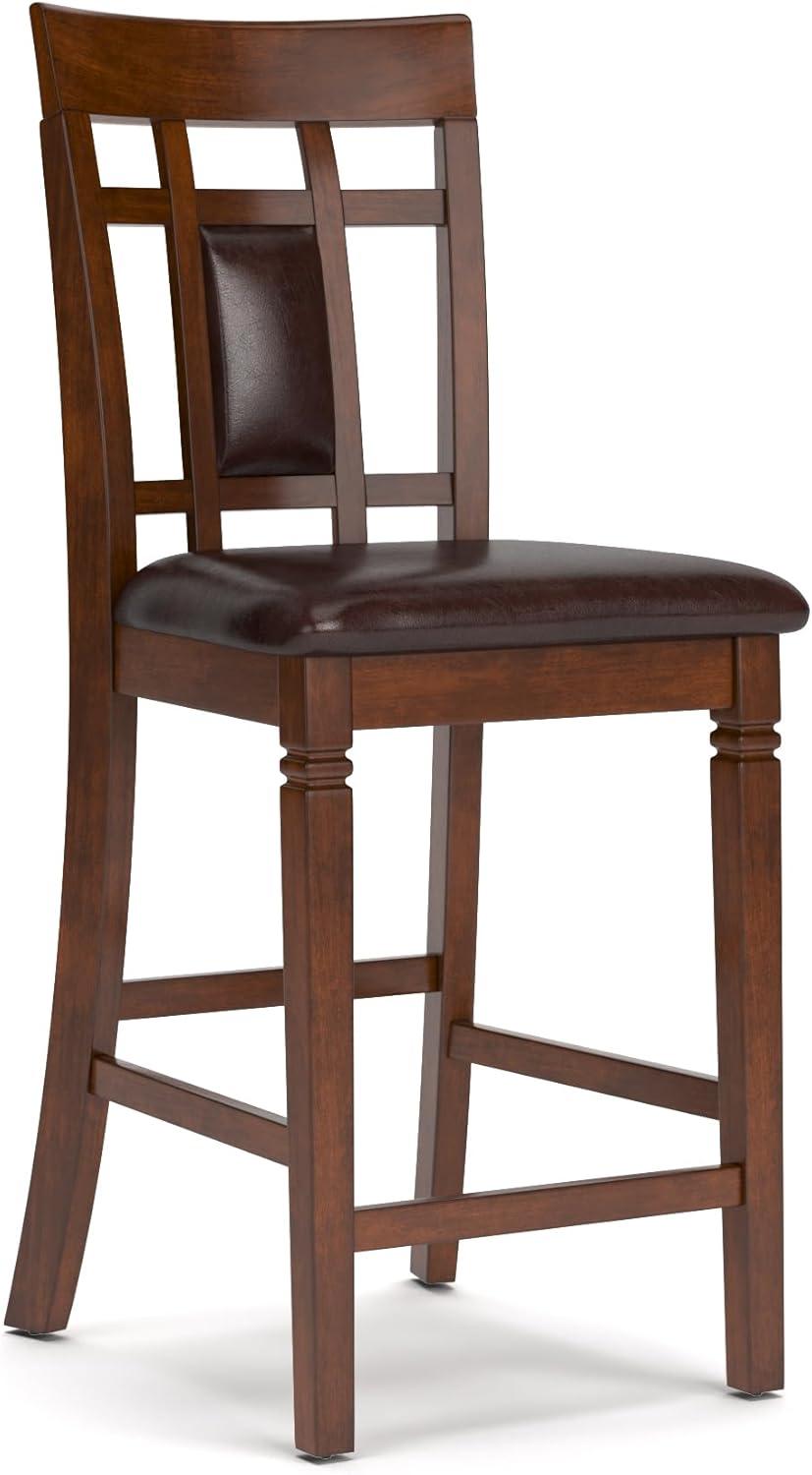 Bennox Counter Height Dining Table Set Brown: Faux Leather Stools, 5-Piece - Signature Design by Ashley