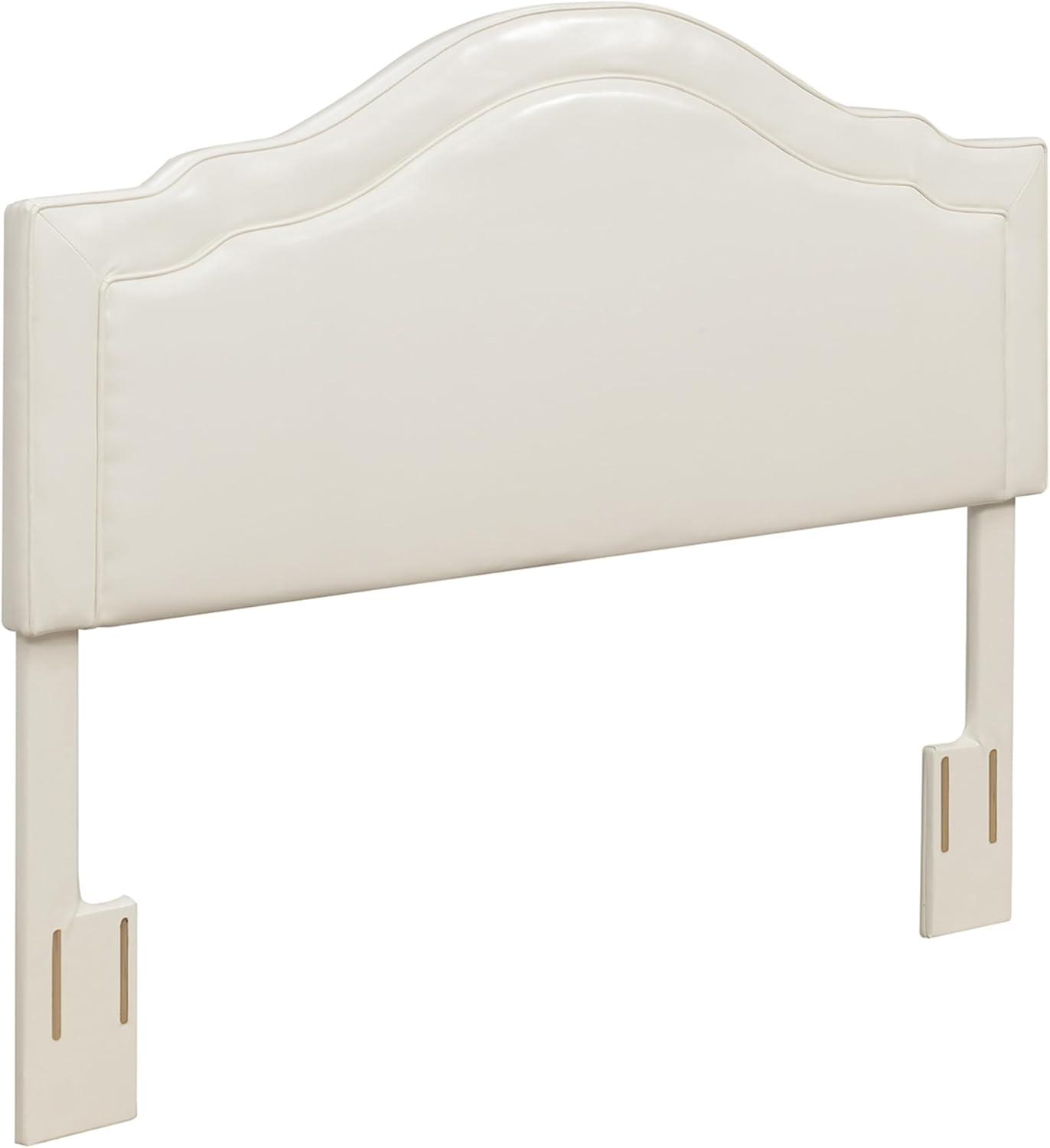 Edmond Cream Faux Leather Upholstered Queen Headboard