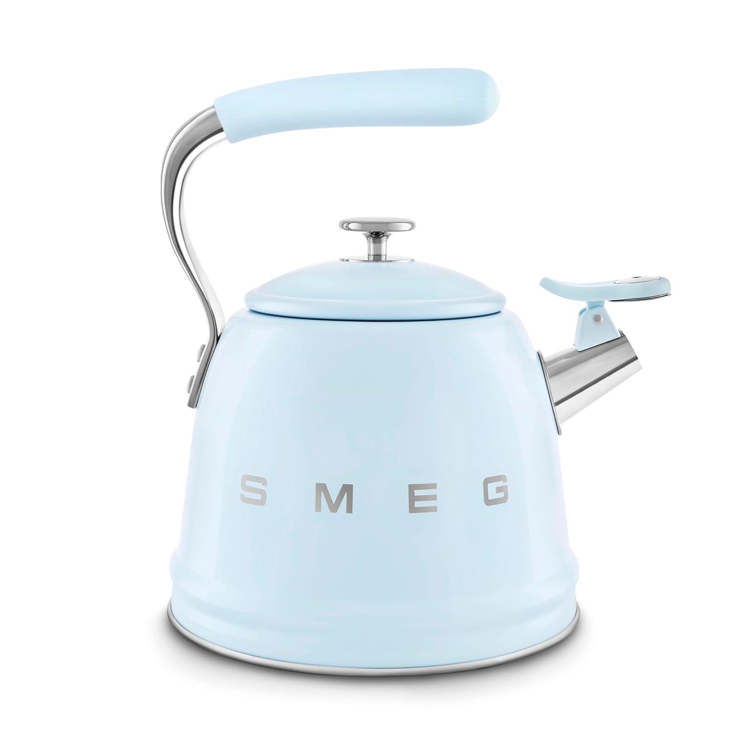 SMEG Pastel Blue Whistling Stovetop Kettle