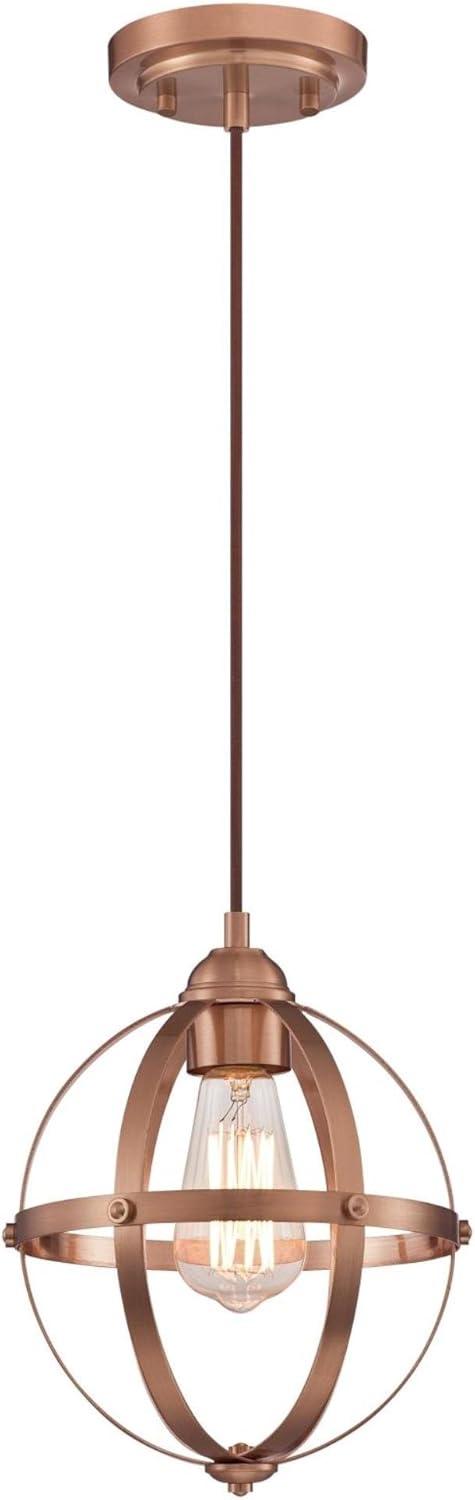 Stella Mira Washed Copper Farmhouse Mini Pendant Light