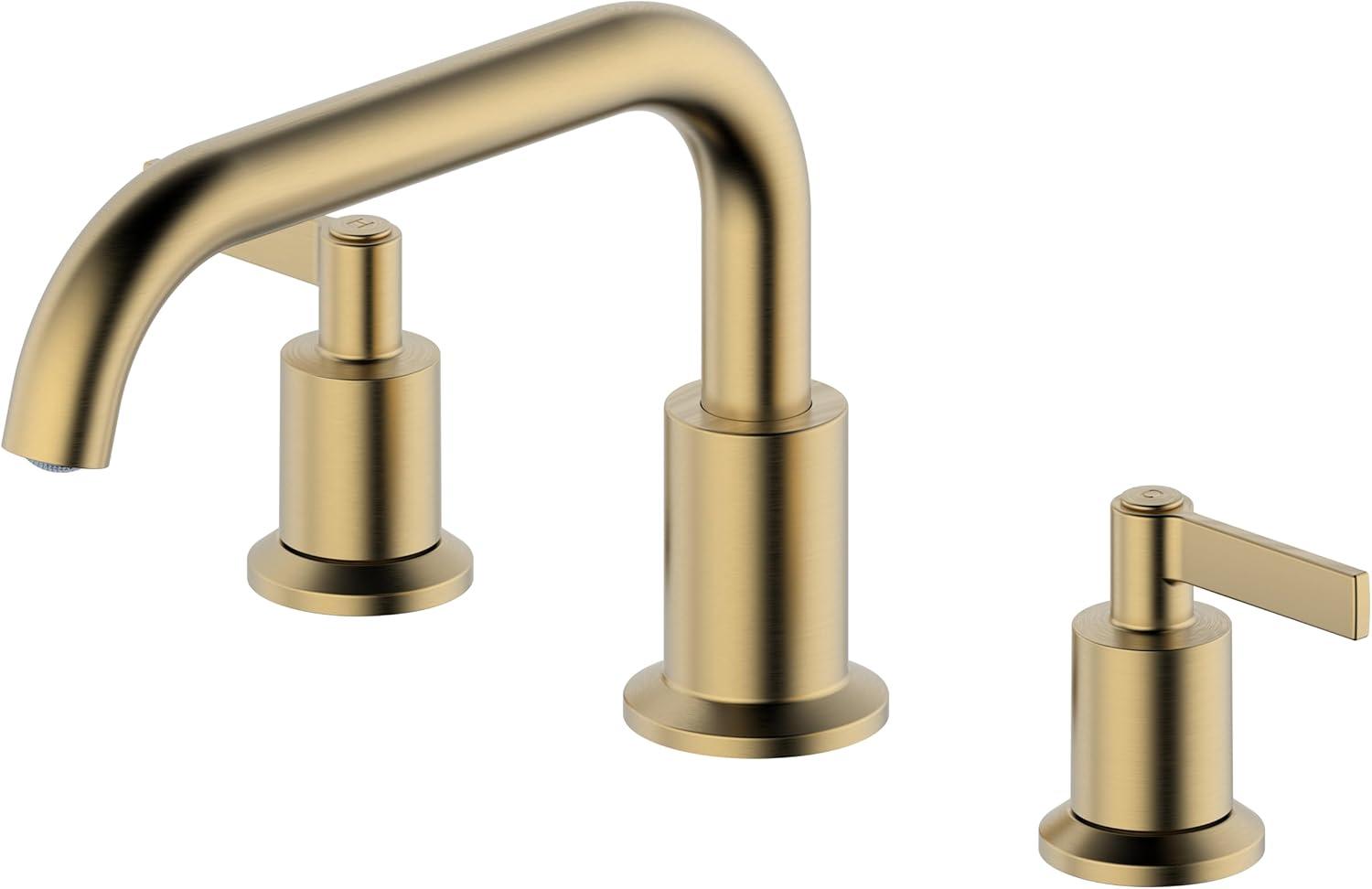 Widespread Bathroom Faucet with Drain Assembly