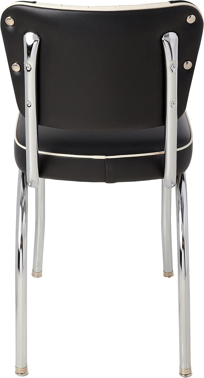 Richardson Seating Retro Home Upholstered Channel Back Dining Chair