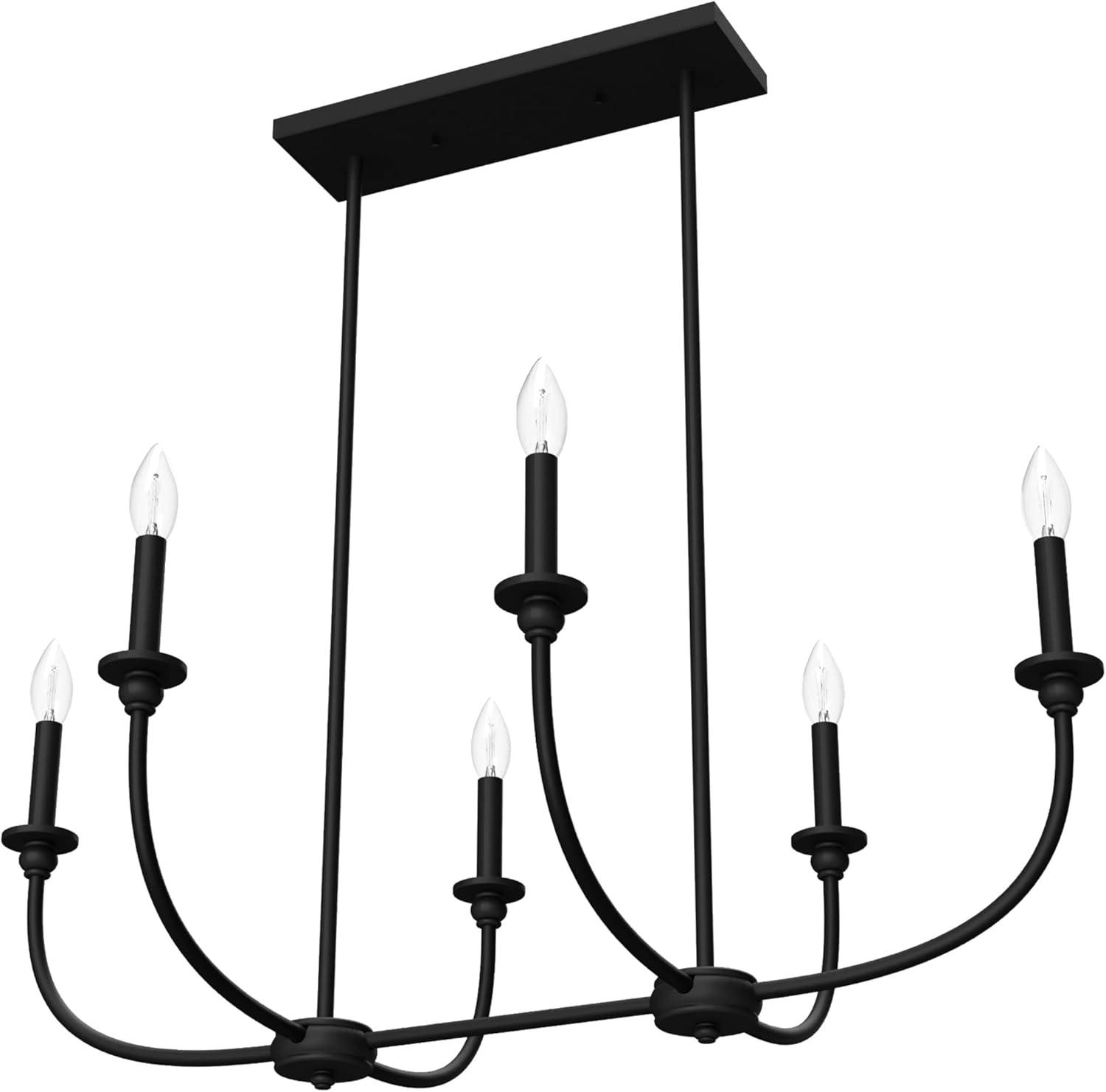 Hunter Southcrest 6 Light Linear Chandelier Ceiling Light Fixture