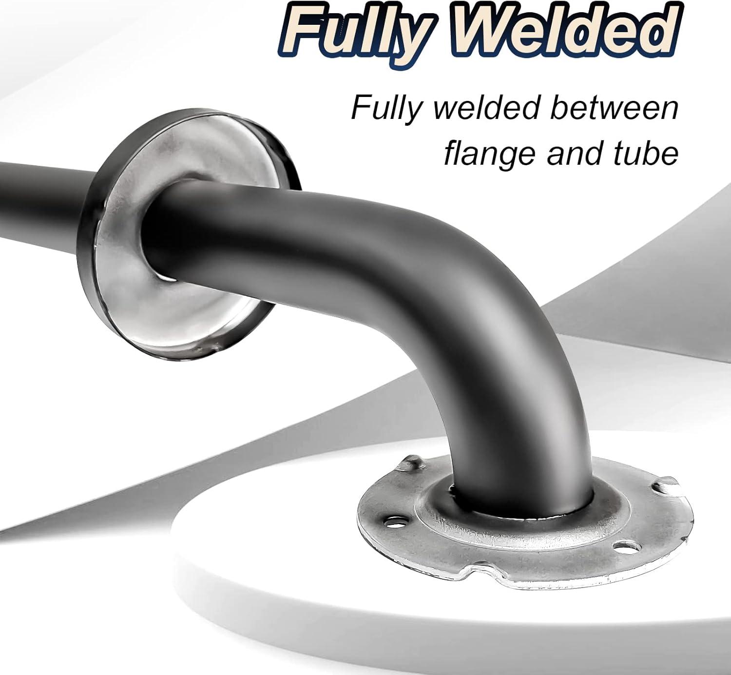 18 Inch Handicap Grab Bars, 2 Pack Stainless Steel Grab Bar for Bathtubs and Showers, Wall Mount Safety Shower Grab Bars for Seniors Injury Elderly, White