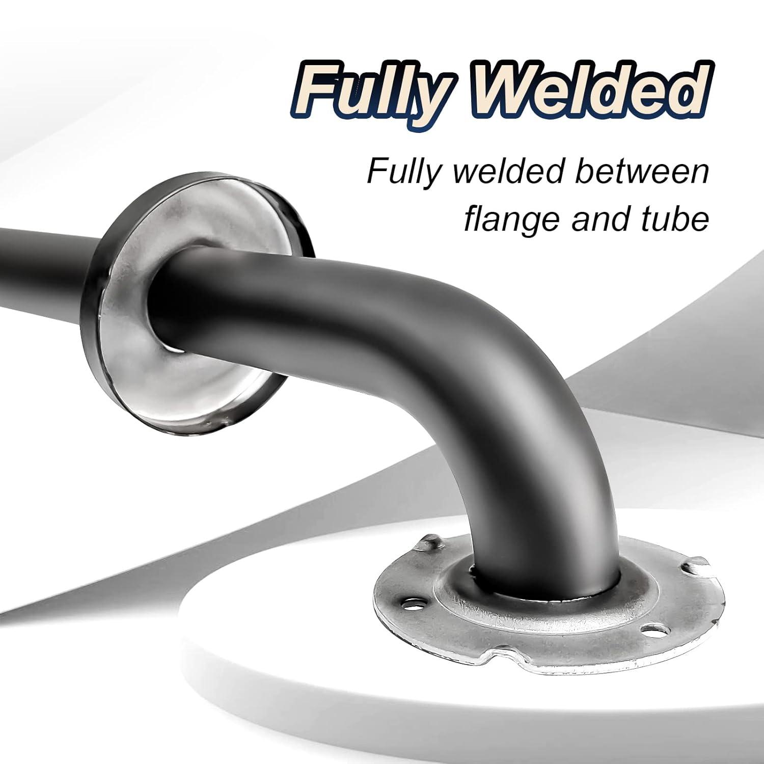 18 Inch Handicap Grab Bars, 2 Pack Stainless Steel Grab Bar for Bathtubs and Showers, Wall Mount Safety Shower Grab Bars for Seniors Injury Elderly, White