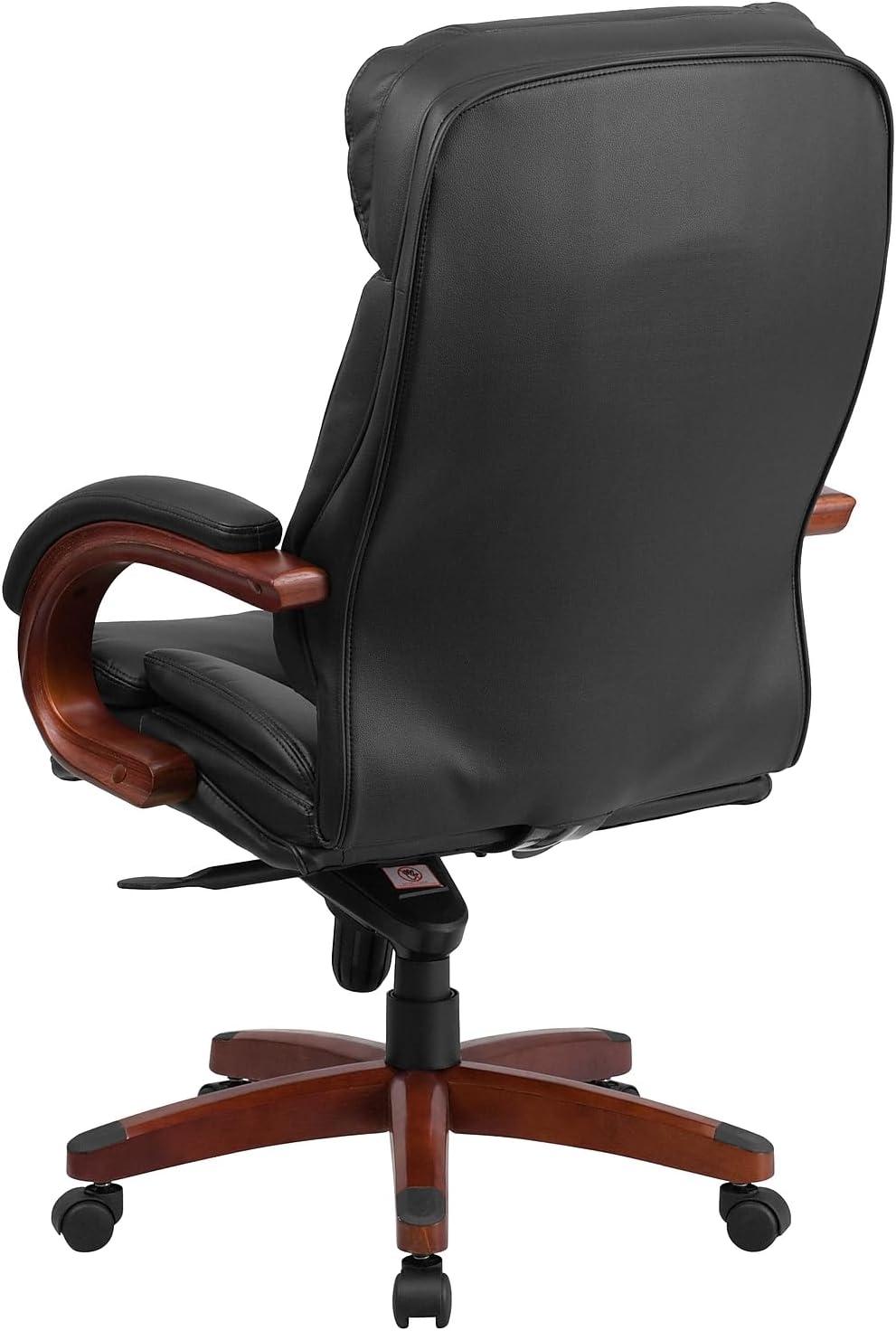 Flash Furniture High Back LeatherSoft Executive Swivel Ergonomic Office Chair with Synchro-Tilt Mechanism