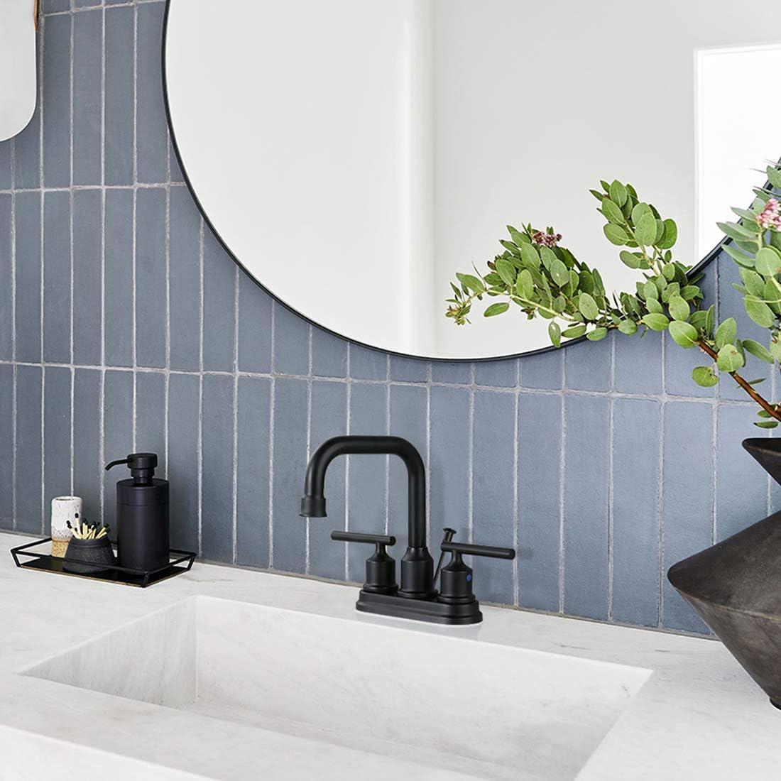 Centerset 2-handle Bathroom Faucet with Drain Assembly