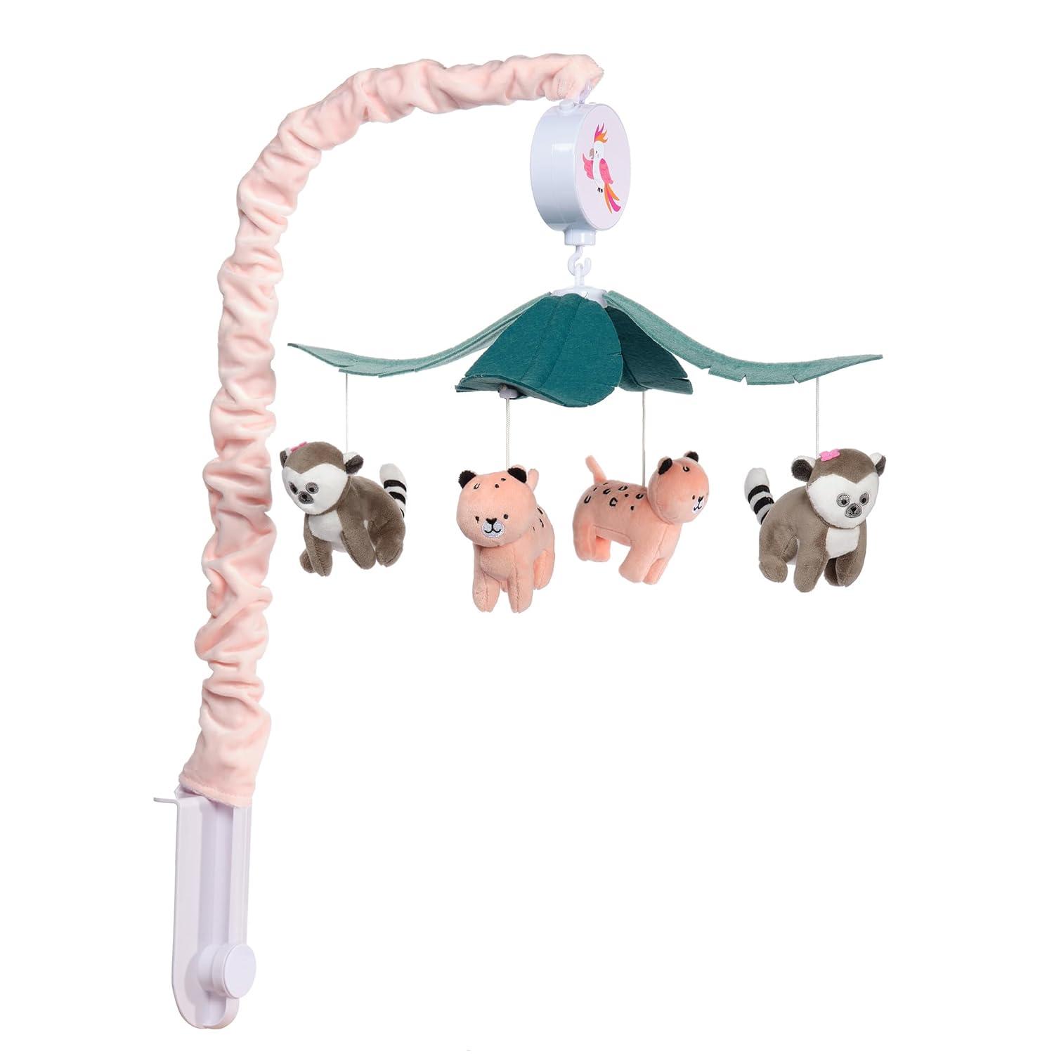 Lambs & Ivy Enchanted Safari Animal Musical Baby Crib Mobile Jungle Soother Toy