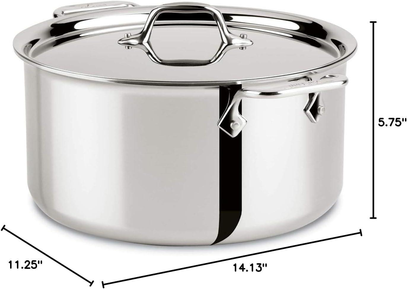 All-Clad © d3 Stainless Steel 8-Quart Stockpot with Lid