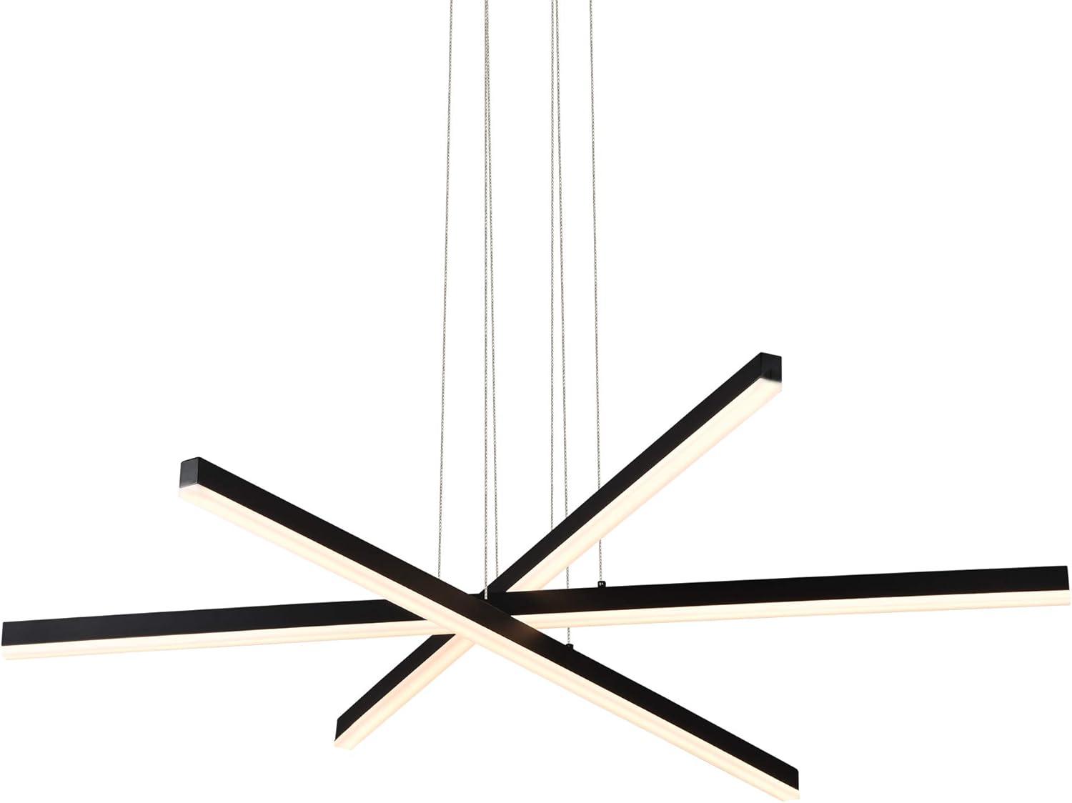 Sirius 39.25 in 3-Light Plank LED Chandelier Light Height Adjustable ETL Certified Linear Pendant