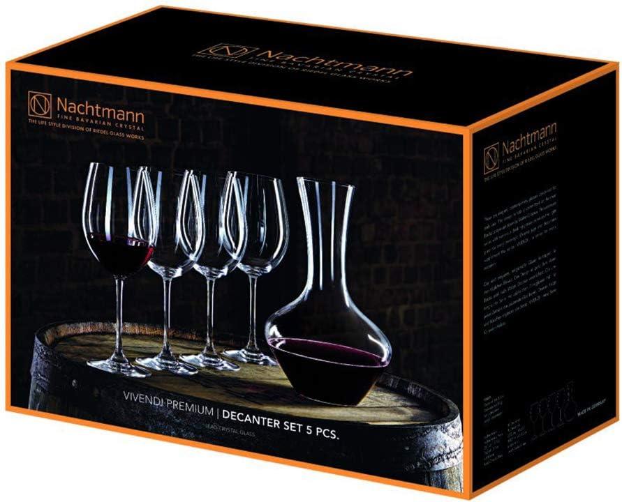 Nachtmann Vivendi Decanter with Glasses, Set of 5 Pieces,63.5 oz.