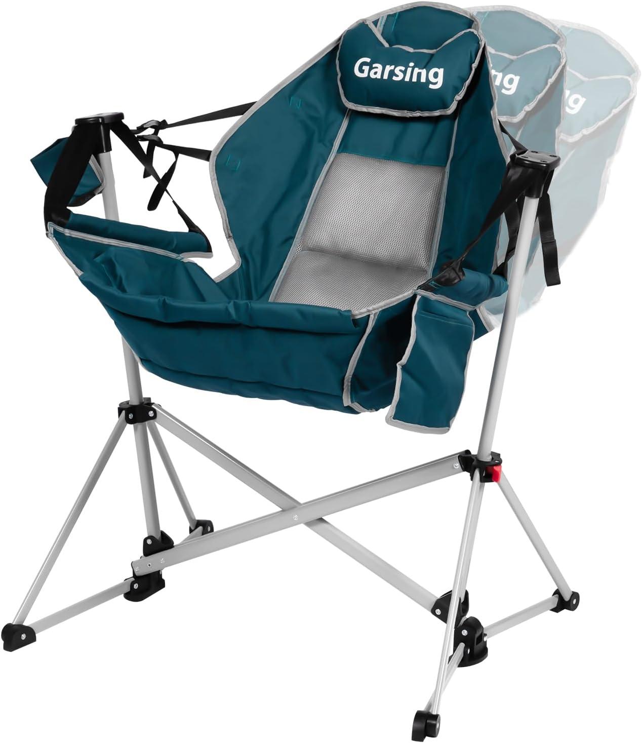 Green Folding Camping Chair with Carrying Bag