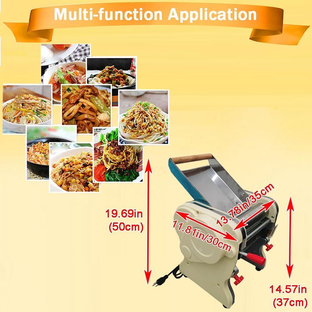 3mm Electric Pasta Press Maker Noodle Machine Automatic Noodle Making Machine with Round Knife 110V