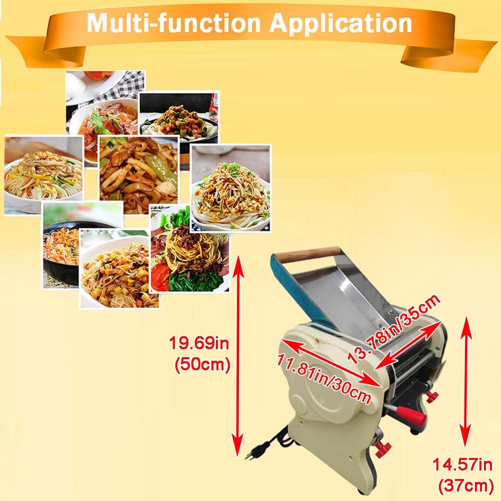 3mm Electric Pasta Press Maker Noodle Machine Automatic Noodle Making Machine with Round Knife 110V