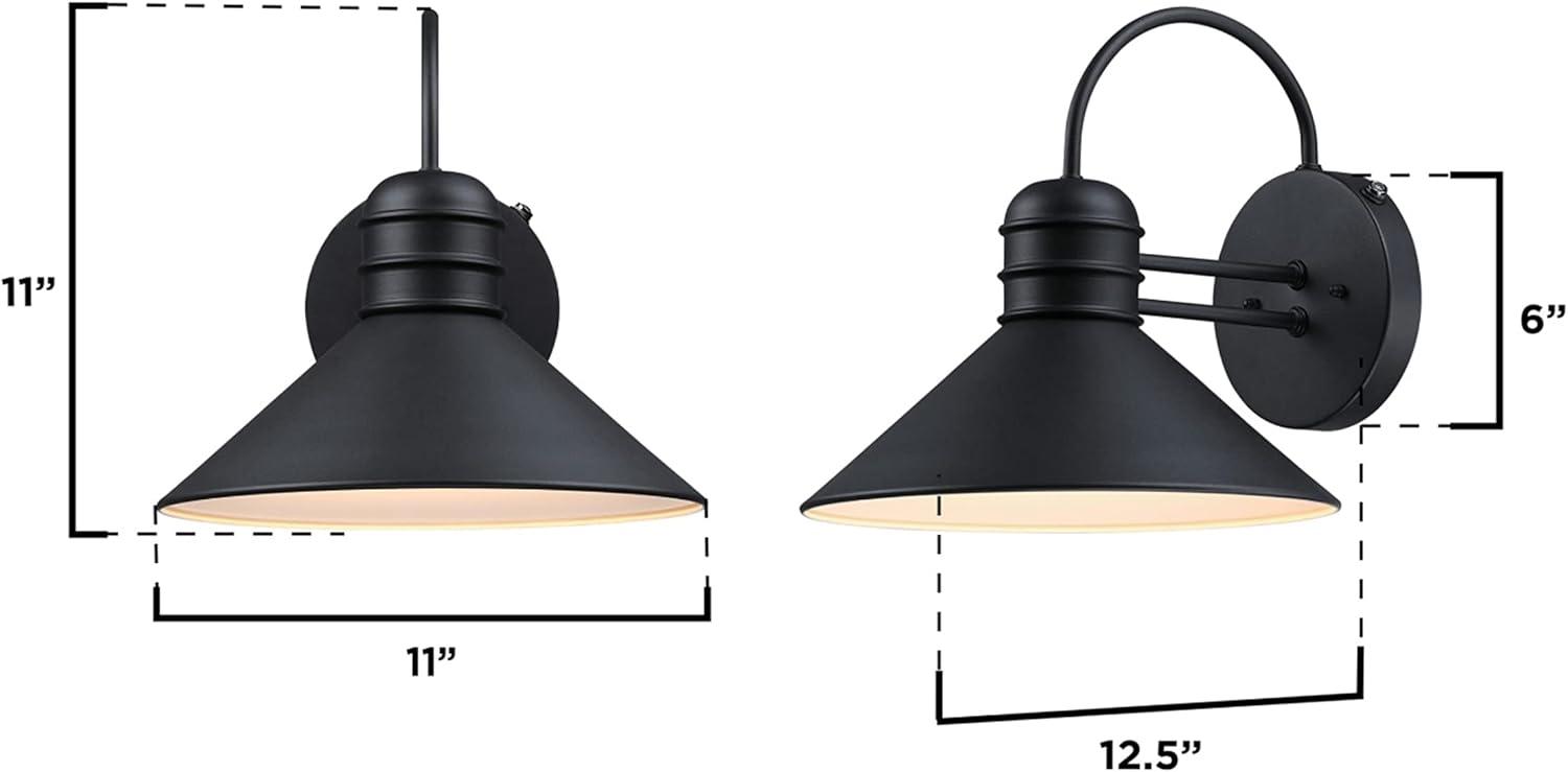 Westinghouse Lighting  Watts Creek One Light Outdoor Wall Fixture with Dusk to Dawn Sensor, Textured Black Finish - 1-Light