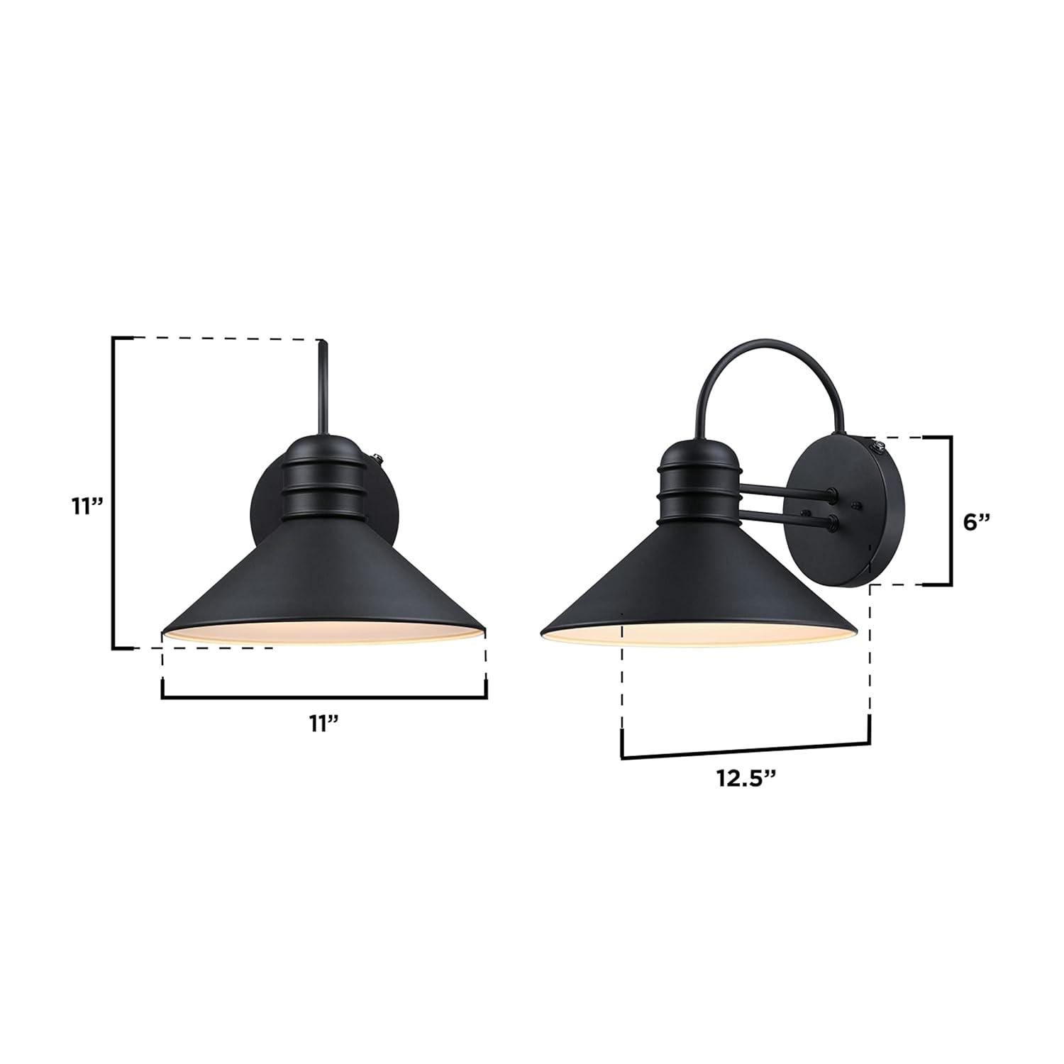 Westinghouse Lighting  Watts Creek One Light Outdoor Wall Fixture with Dusk to Dawn Sensor, Textured Black Finish - 1-Light