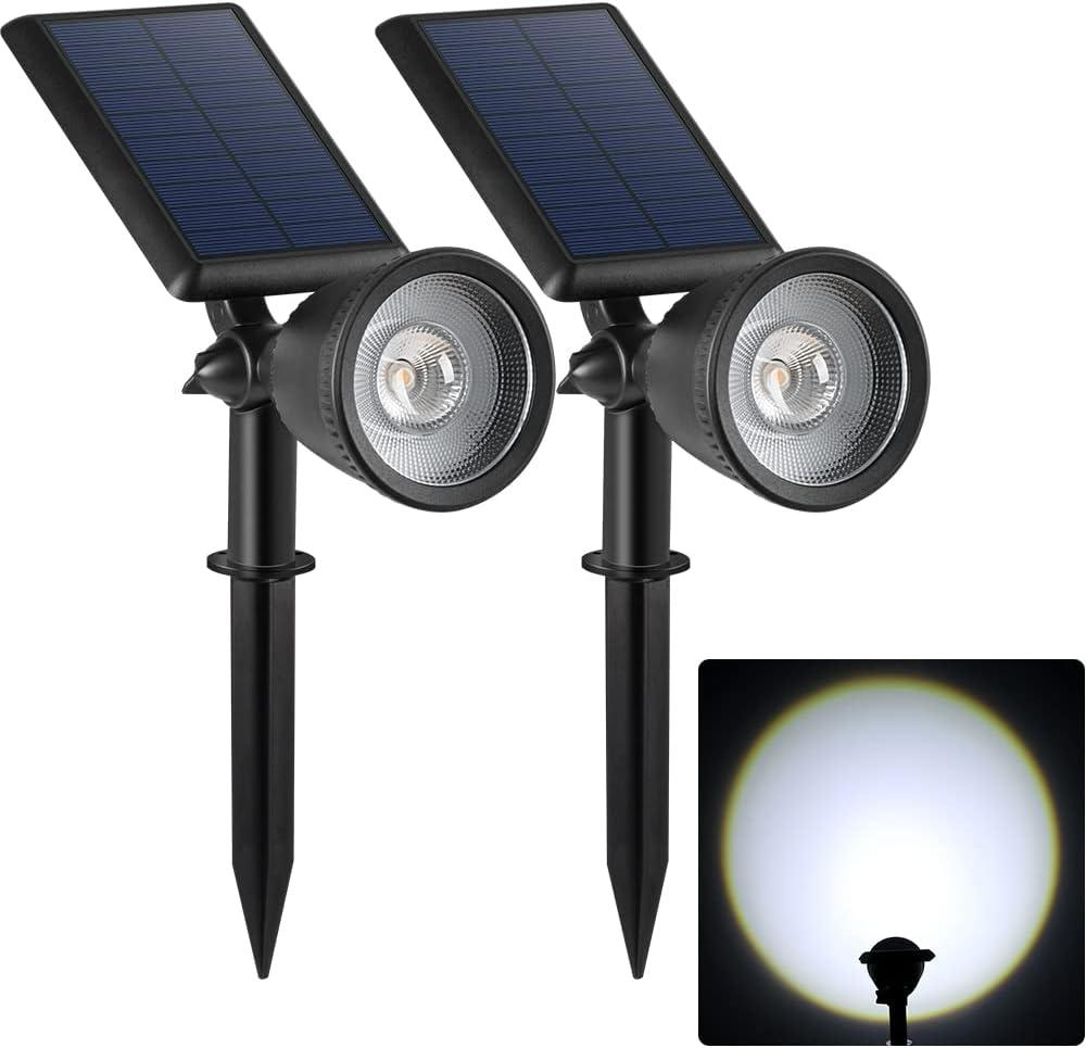 Solar Powered Outdoor Spotlight Landscape Lights - Set of 2