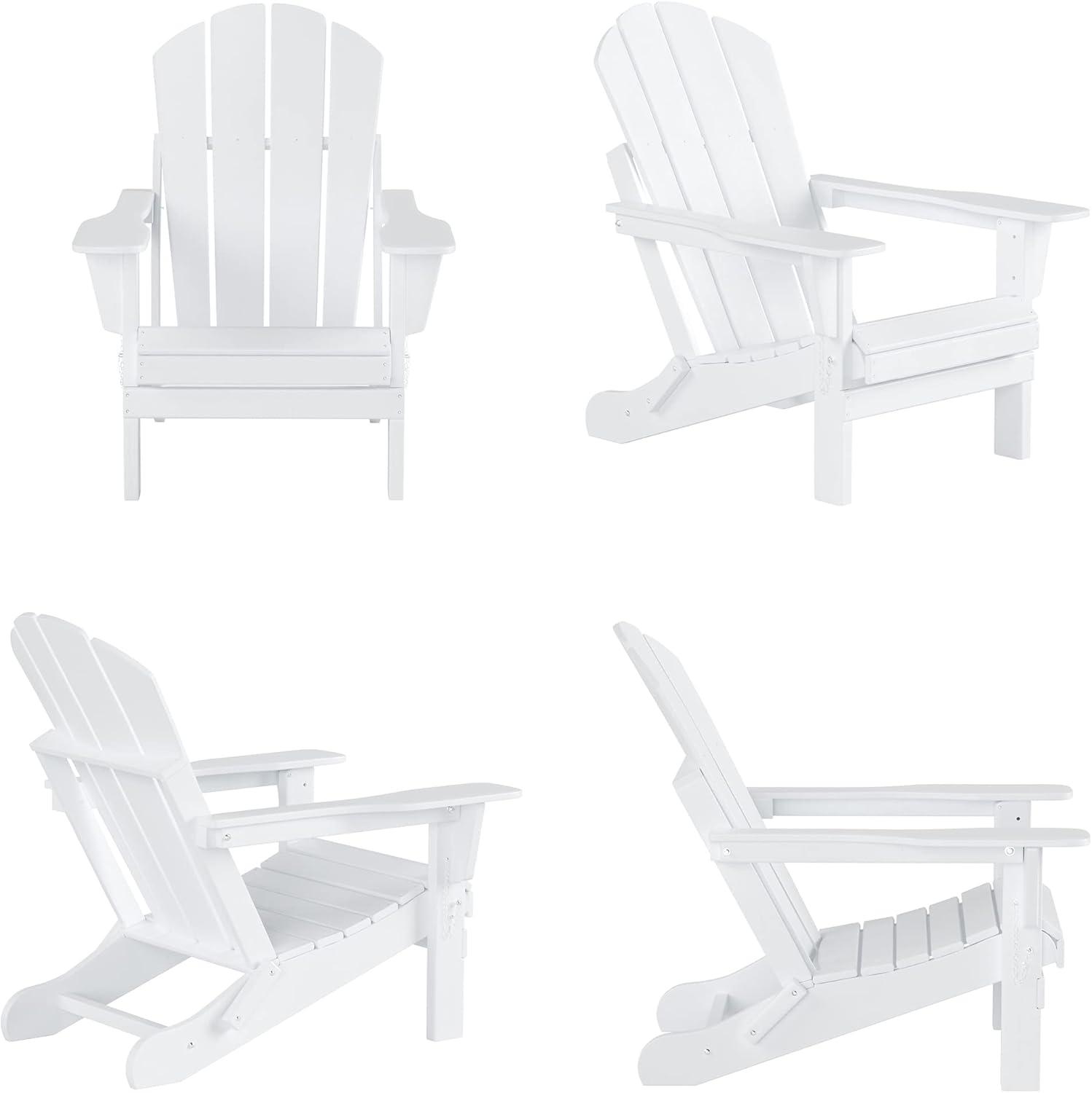 WestinTrends Malibu HDPE Outdoor Patio Folding Poly Adirondack Chair