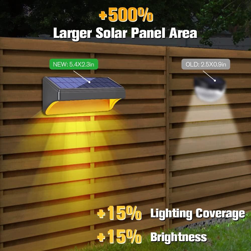 Solar Fence Lights, Halloween Lights Fence Solar Lights Outdoor Waterproof (8 Packs)