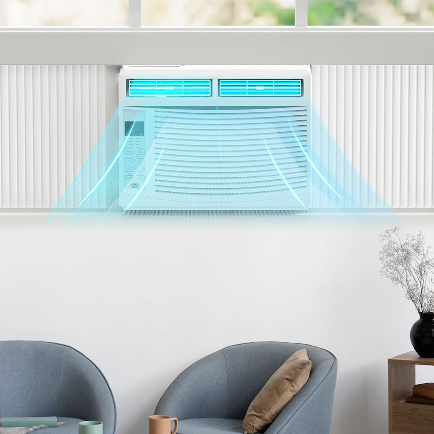 Bring Home Furniture 6000 BTU Smart Window Air Conditioner with WiFi/App Control & Energy Star 24H Timer & Remote Included Cools 250 Sq.Ft. for Bedroom Living Room