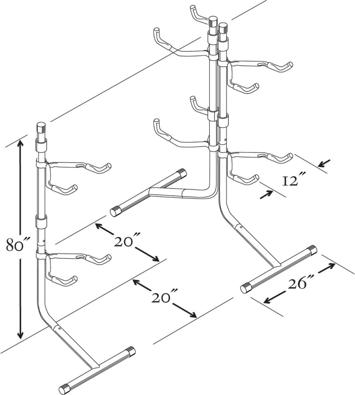 Aluminum Wall Mounted Bike Rack