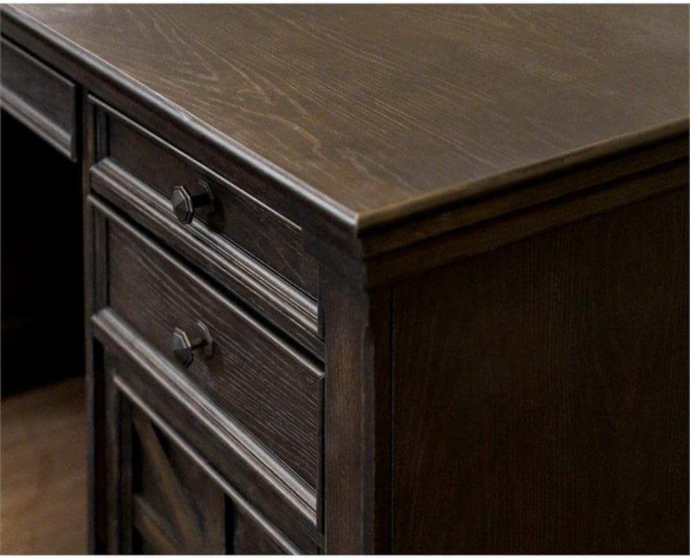 Kingston Traditional Wood Office Desk Dark Brown - Martin Furniture