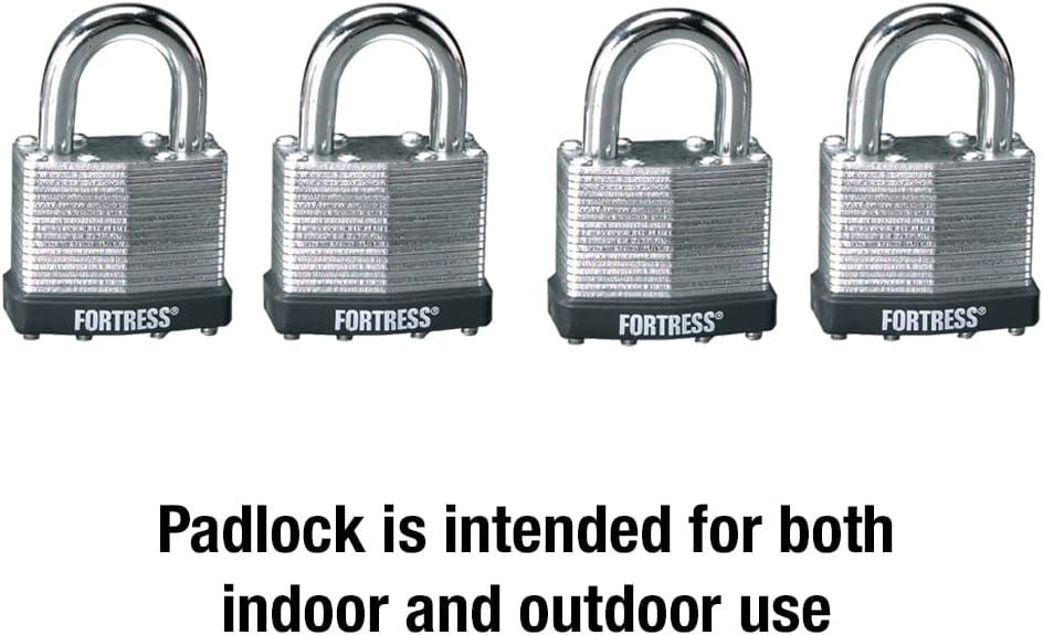 Master Lock Fortress 5.6 in. H X 1-1/2 in. W Steel 4-Pin Cylinder Padlock Keyed Alike