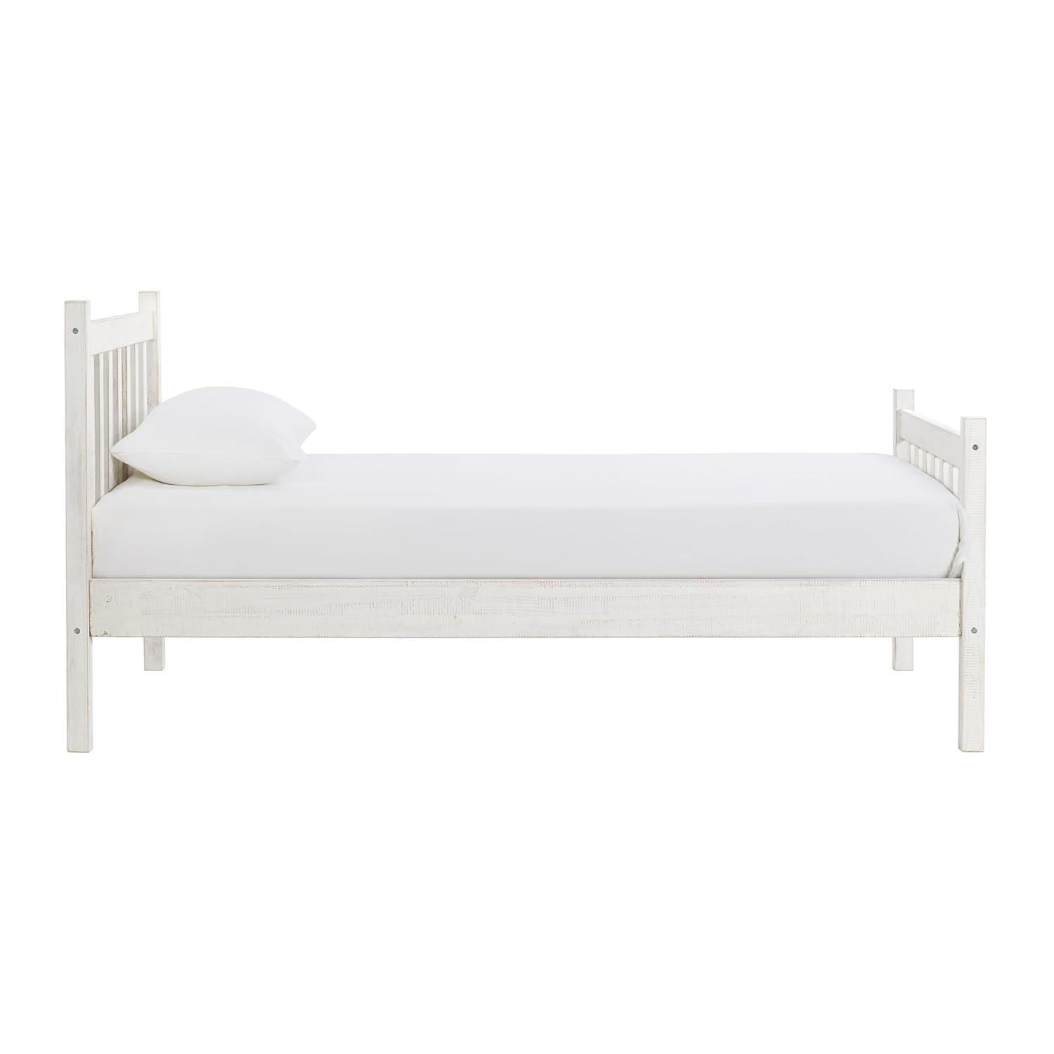 Alaterre Windsor Twin Wooden Weathered Beachhouse Farmhouse Industrial Bohemian Style Bed
