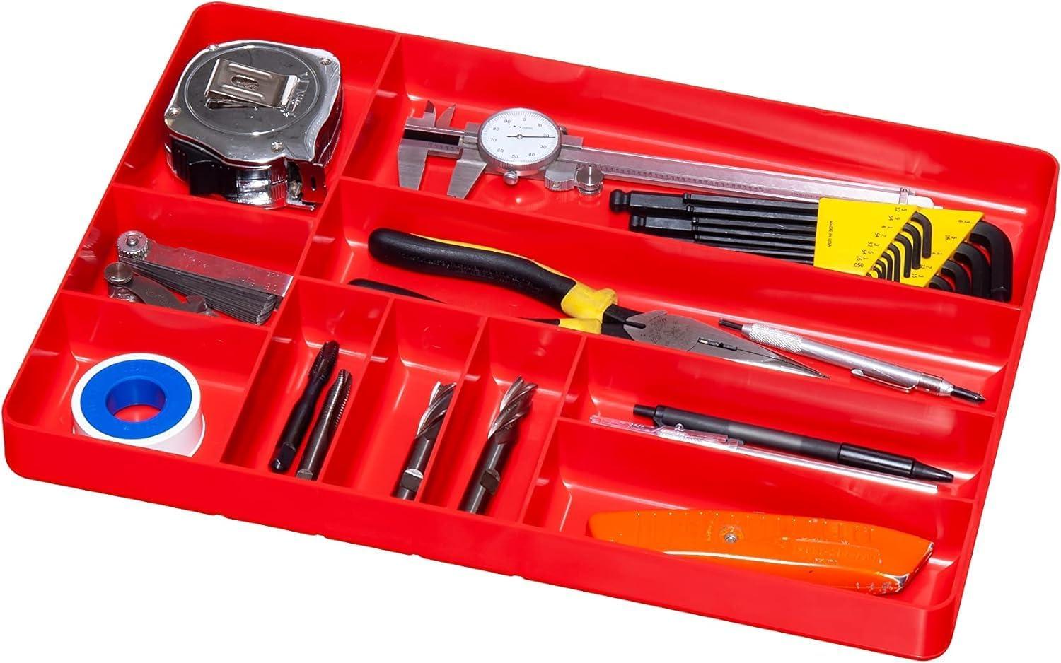 Ernst Mfg. 10 Compartment Organizer Tray Red