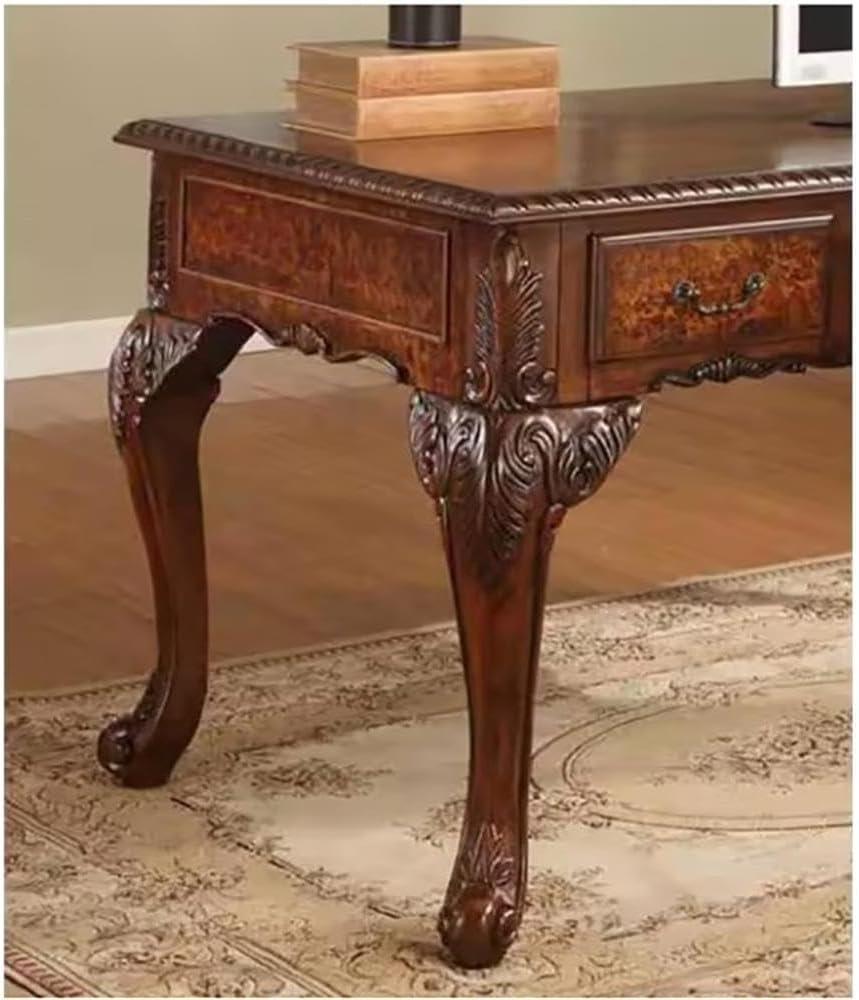 Best Master CDExecutive 60" Wood Office Desk With Hand Carved Designs in Cherry