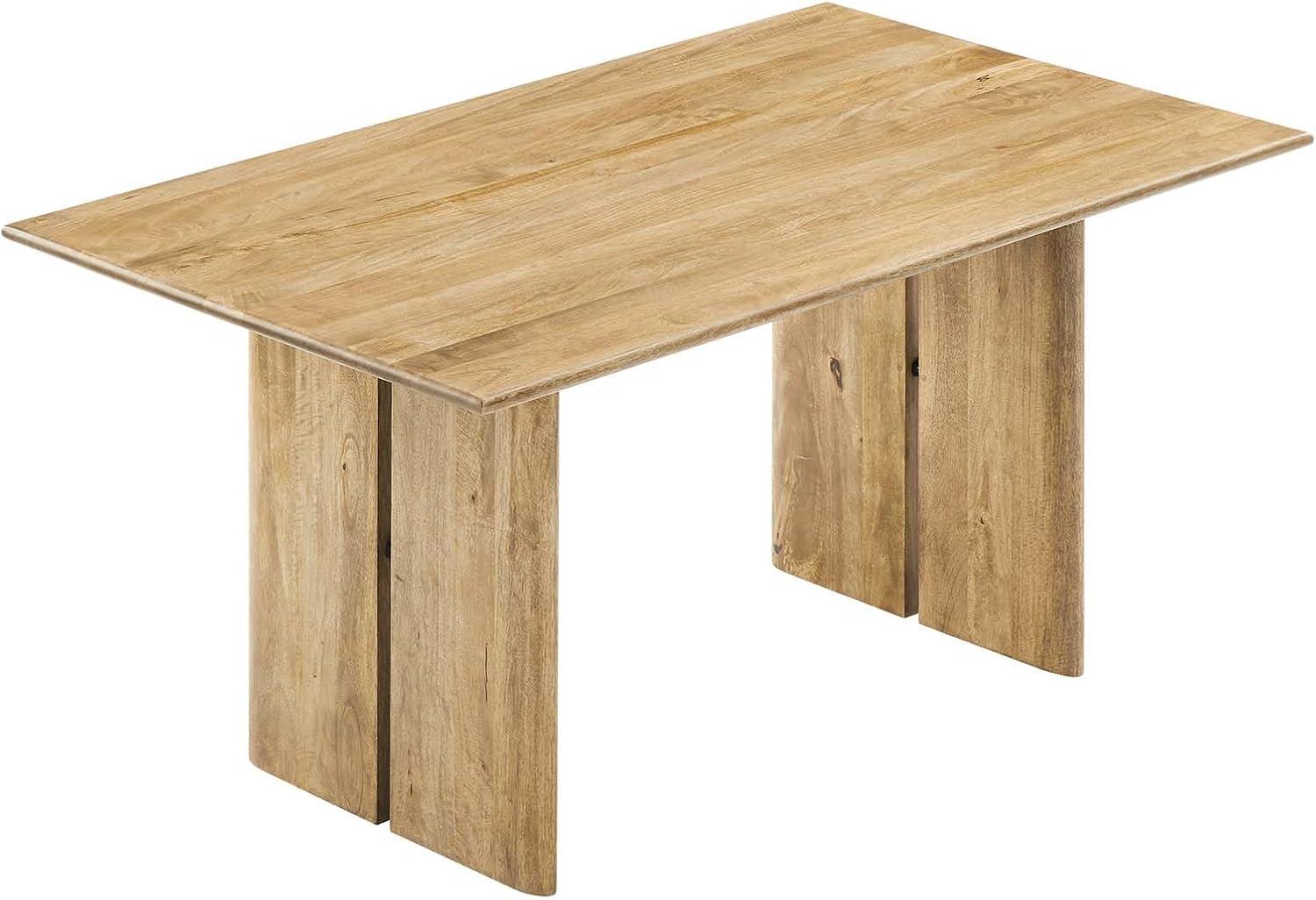 Modway Amistad 60" Rectangular Modern Wood Dining Table in Oak