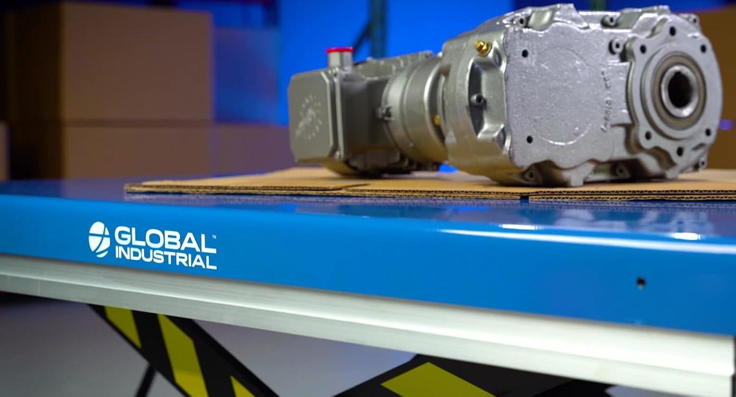 Global Industrial Power Scissor Lift Table, Hand & Foot Control, 48" x 36", 2200 Lb Capacity